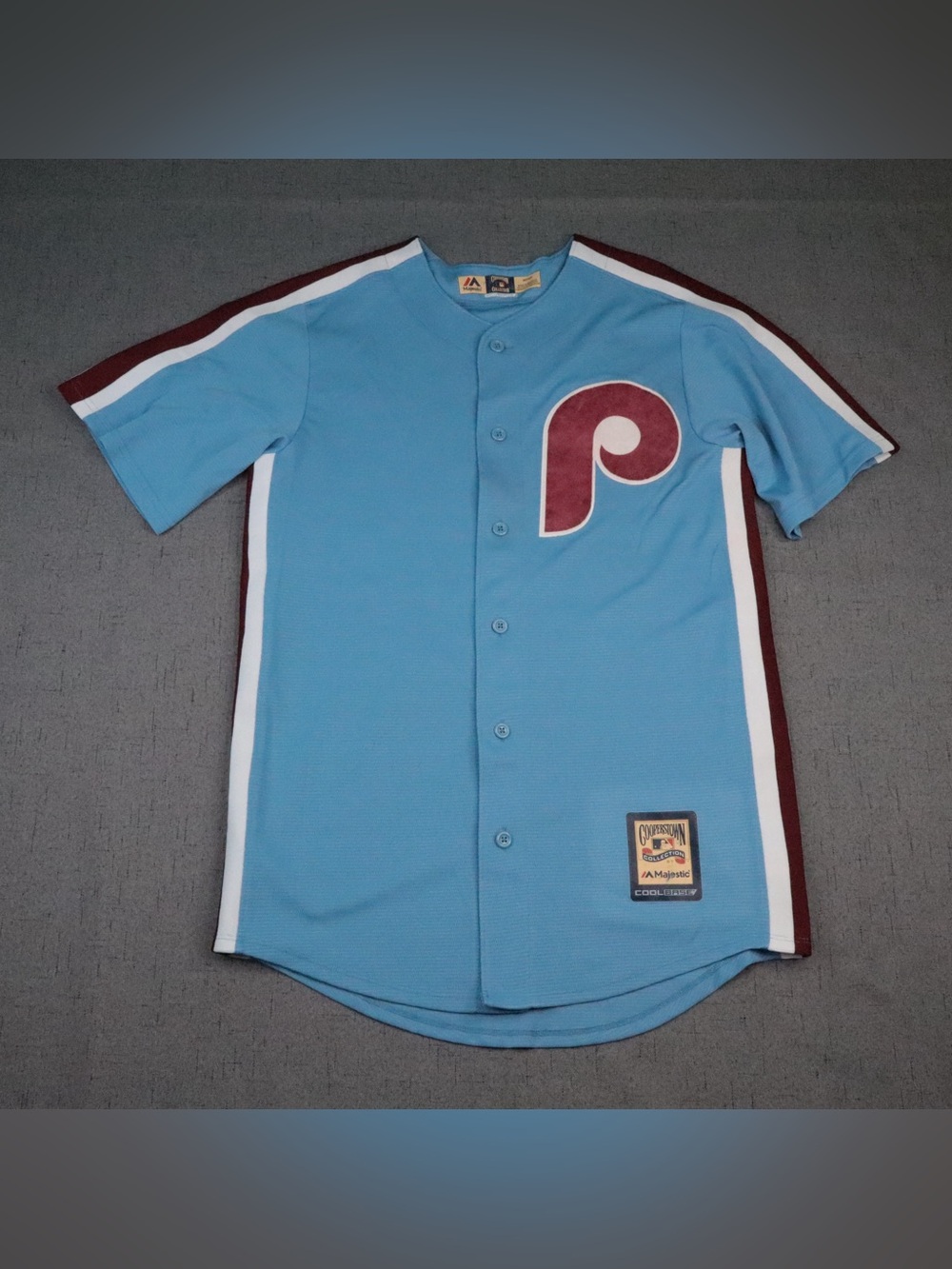 Vintage Majestic Philadelphia Phillies Mike Schmidt 20 Jersey Powder Blue Small